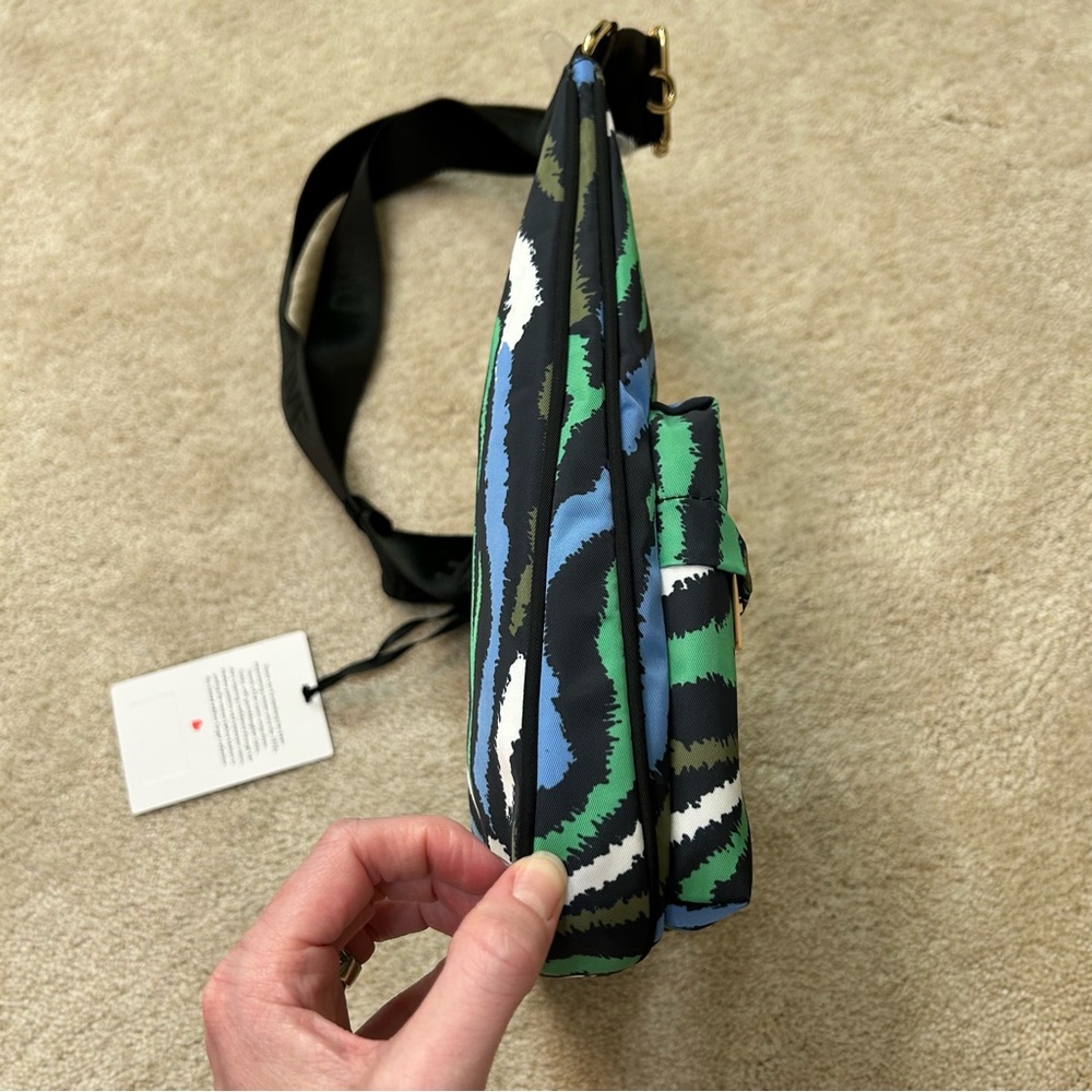Diane Von Furstenberg Green Blue Black Patterned Crossbody Bag - Picture 5 of 15